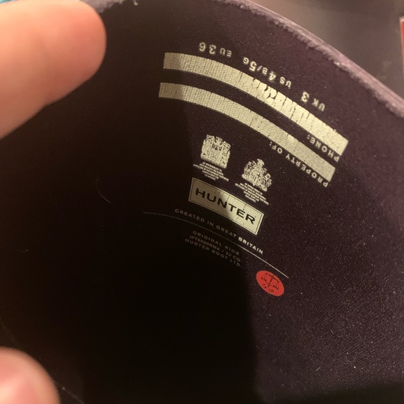 Maroon Hunter Boots Unisex boy size 4 girl 5 - Picture 5 of 7